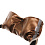 PITUSO Муфта для рук на коляску шерстяной мех (белый) + экокожа Бронза