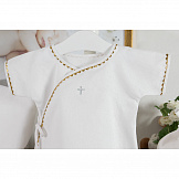 PITUSO Ком-т для крещения мальчика 3 пр.( рубашка, пеленка, мешочек д/хран)
