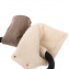 PITUSO Муфта-варежки на коляску шерстяной мех (белый) + плащевка Латте меланж