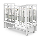 PITUSO Кровать детская TINY (оптима) маятник/колесо Белая аляска