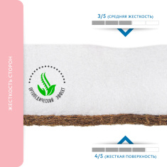 BAMBOLA Матрас в круглую кроватку ROUN HOLO+KOKOS 8 75*75*8 