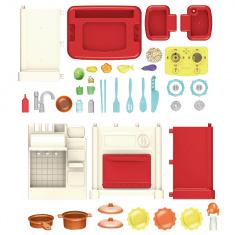 Игровой набор Кухня Play House 53*22*77 см,44 элемента, PITUSO