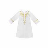 ЗОЛОТОЙ ГУСЬ Крестильная рубашка мод.1 с вышивкой золотом