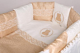 LAPPETTI Комплект для овальной кровати 6 предметов SWEET TEDDY Бежевый