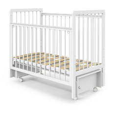 PITUSO Кровать детская TINY (оптима) маятник/колесо Белая аляска