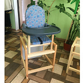 СЕНС-М Стул-стол для кормления СТД 07 Черепашки серый пластиковая столешница 