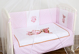 LAPPETTI Комплект для овальной кровати 6 предметов БАЛЕРИНА Розовый