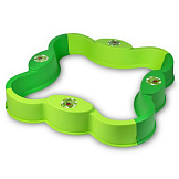 ПЛАСТИК Игрушка Песочница сборная Клевер,Зеленый+Зеленый 114*114*18 см 