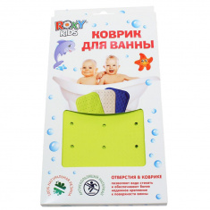 ROXY-KIDS Антискользящий резиновый коврик для ванны Голубой