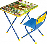 НИКА Набор мебели МАША И МЕДВЕДЬ  Азбука1 (стол+пласт стул) h520