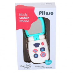 PITUSO Развивающая игрушка Музыкальный телефон (голубой) (свет,звук) 17*6,5*7,5 см