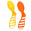 PITUSO Ложка с изгибом анатомическая 2 шт Orange/Yellow (Оранжевый+Желтый)