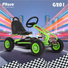 PITUSO Педальный картинг G201 (91*50*56 см) надувные колеса, Зеленый/Green