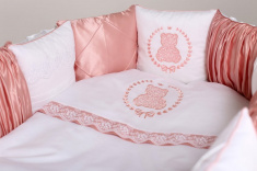LAPPETTI Комплект для овальной кровати 6 предметов SWEET TEDDY Розовый