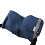 PITUSO Муфта для рук на коляску шерстяной мех (серый ) + плащевка классика Синий меланж