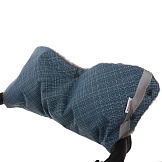 PITUSO Муфта для рук на коляску шерстяной мех (серый) + плащевка классика