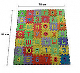 Коврик-пазлы Русский Алфавит 33 буквы+цифры (1-9) Состоит из 42 элементов.