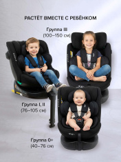 Pituso Удерживающее устройство для детей 0-36 кг Roys Lux black/черный (i-Size)