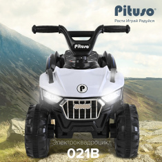 PITUSO Электроквадроцикл 021B 6V/4,5Ah,20W*1,колеса пласт,свет,муз,68*43*50см