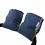 PITUSO Муфта-варежки на коляску шерстяной мех (серый) + плащевка Синий меланж