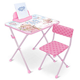НИКА Набор мебели Маленькая Принцесса-2  (стол + мяг стул) h580
