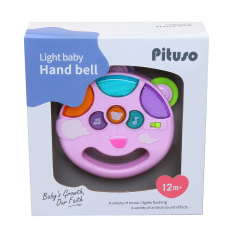 PITUSO Развивающая игрушка Музыкальный бубен (розовый) (свет,звук) 12*11*3,5 см