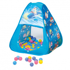 Детский игровой домик Ching Ching Океан + 100 шаров треугольный