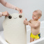 ROXY-KIDS Коврик резиновый для ванны антискользящий 76x45см Лягушка белый