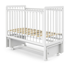 PITUSO Кровать детская TINY (оптима) маятник/колесо Белая аляска