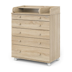 PITUSO Комод раскладной/колесо TORI (5 ящ)