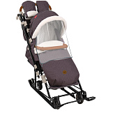 НИКА Cанки-коляска НД7-8К/2 В елочку коричневый