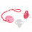 PITUSO Пустышка силиконовая + держатель размер L Pink (Розовый)